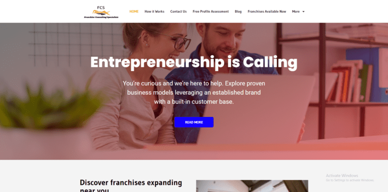 Franchise Consulting Specialists | Technology Used: WordPress.